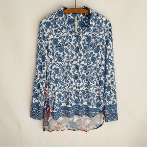 Aratta Silent Journey ~ Floral Paisley High-Low Tunic Top in Medium